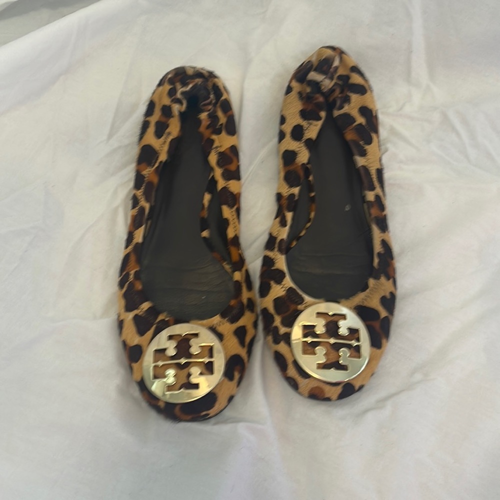 Leopard Print Tory Burch Ballet Flats Size 10